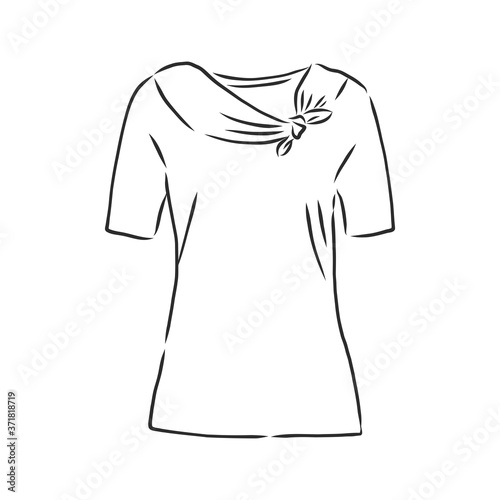 T-shirt vector illustration. t-shirt, vector sketch illustration