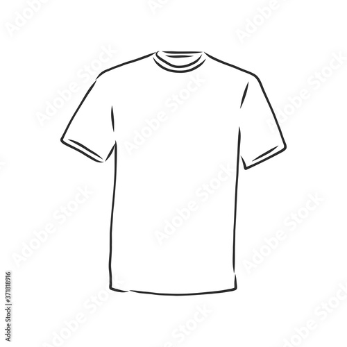 T-shirt vector illustration. t-shirt, vector sketch illustration