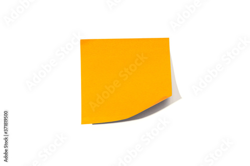 Sticky note with shadow overhead view - flat lay