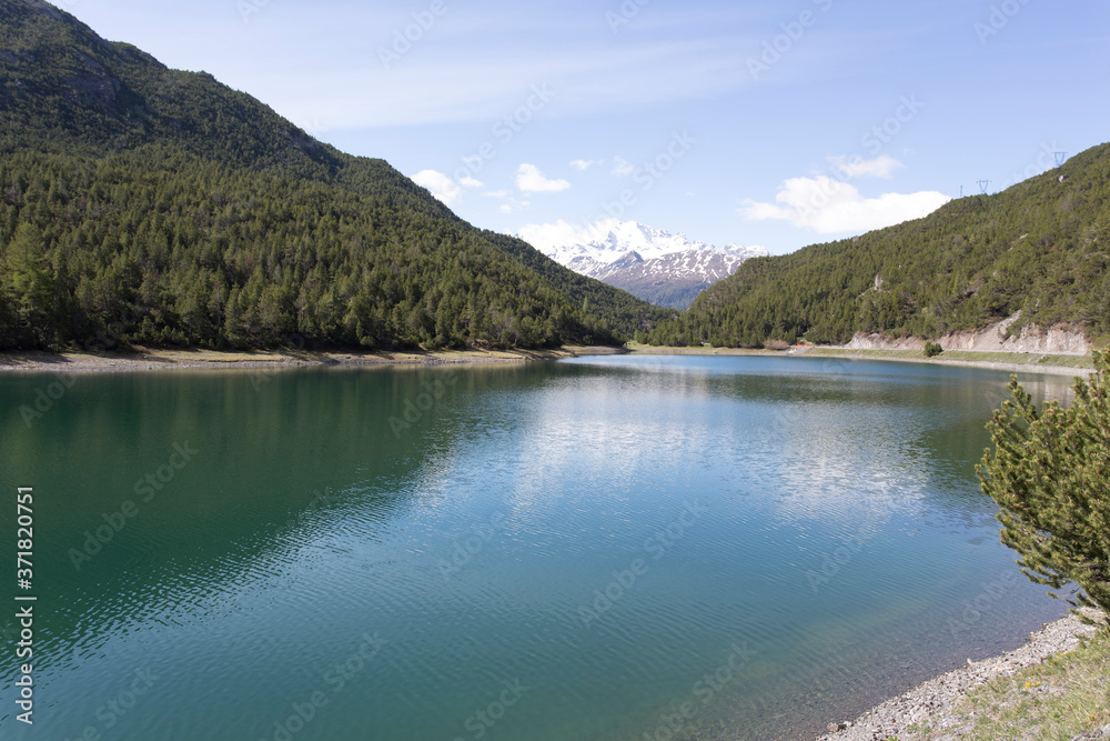 A view of Cancano lake in Bormio A view of Cancano lake in Bormio