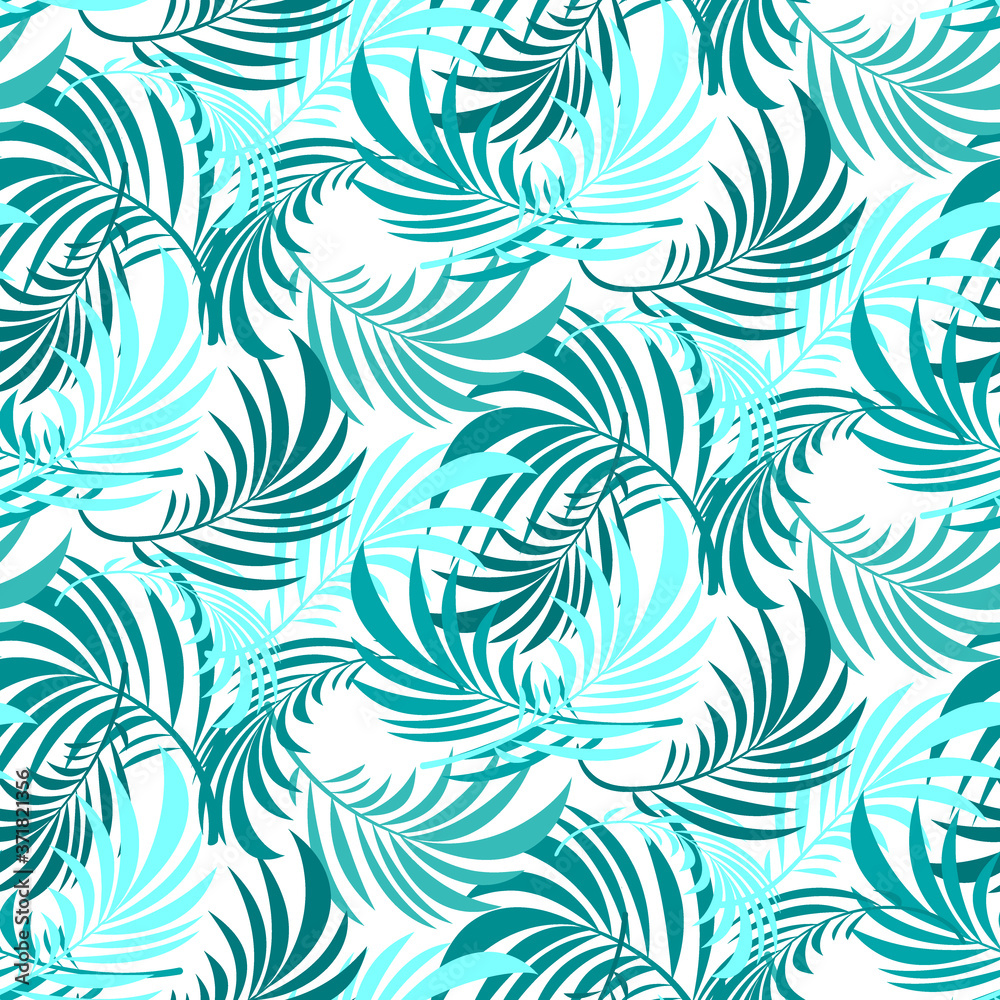Seamless pattern with tropical leaves Seamless pattern with tropical leaves
