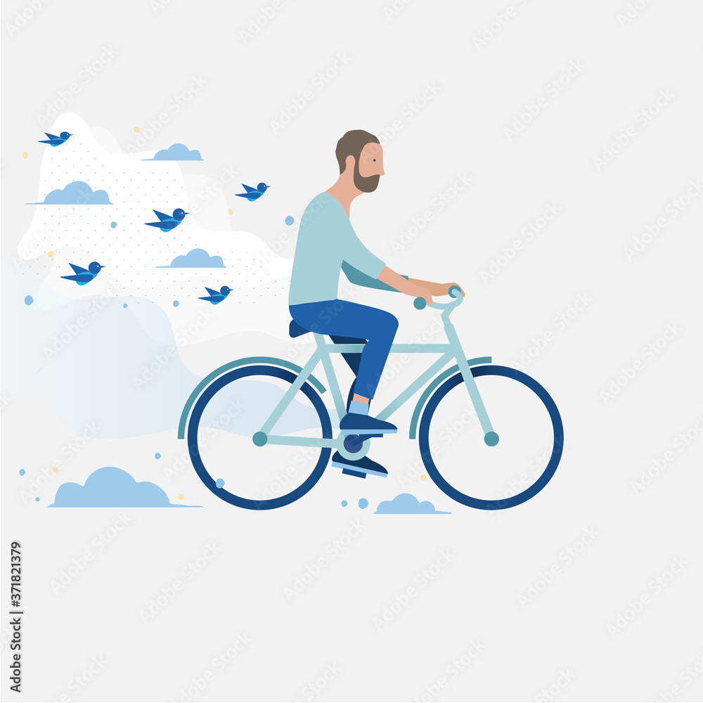 Fototapeta premium bike bird