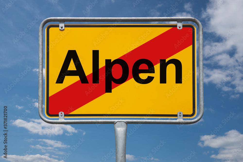 Ortstafel Alpen