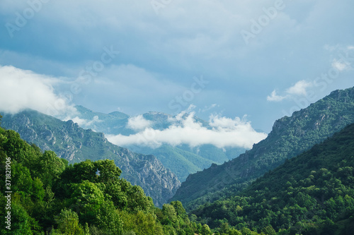 Pigüeña Valley. Landscape in the Somiedo Biosphere Reserve. Asturias. Tourism during Covid-19