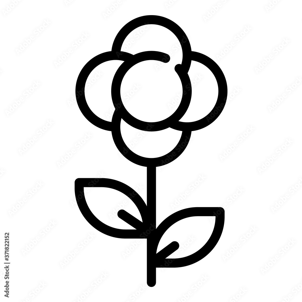 Flower Flat Icon Isolated On White Background Flower Flat Icon Isolated On White Background