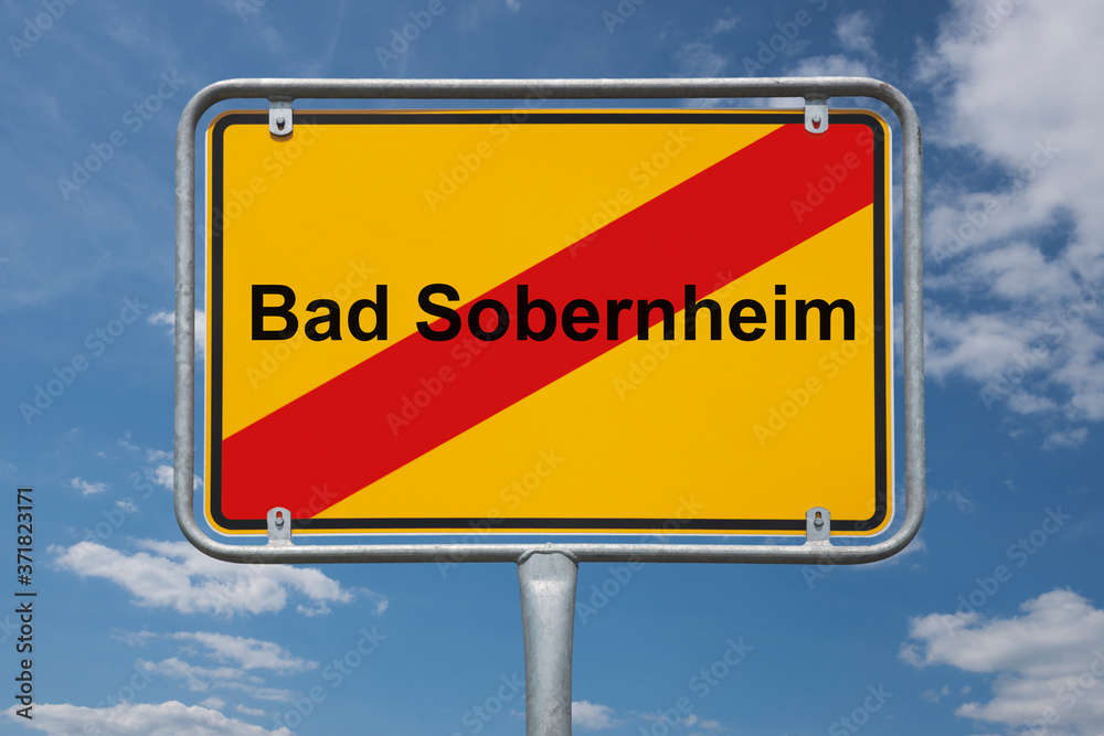 Fototapeta premium Ortstafel Bad Sobernheim