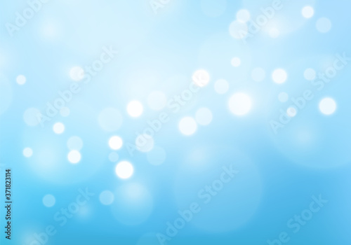 Beautiful Blue soft gradient background with bokeh effect. Blurred smooth backdrop. Vector illustration for your graphic design, banner, wallpapers, poster, card