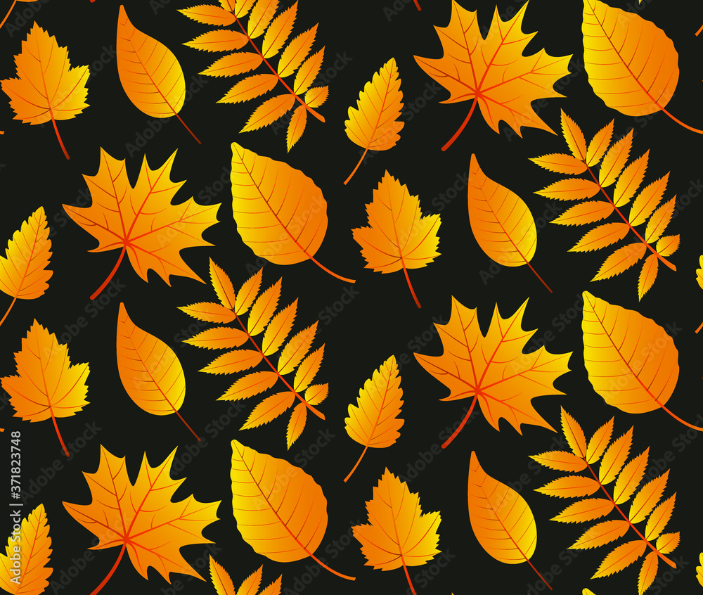 Seamless pattern with autumn leaves Seamless pattern with autumn leaves