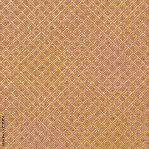 Metallic Gold Pattern on Brown Cork Background