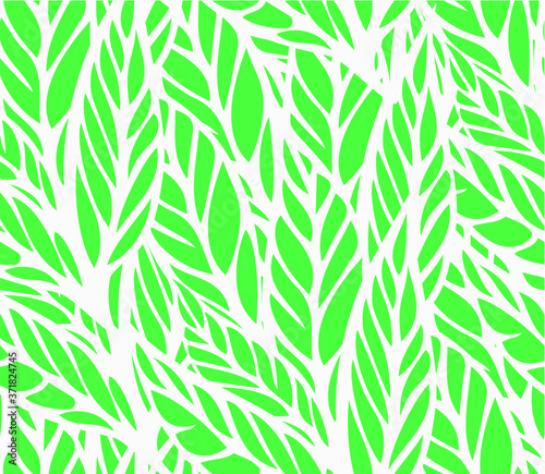 Fototapeta Naklejka Na Ścianę i Meble -  Seamless pattern with green leaves