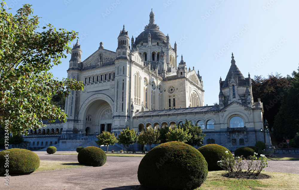 The famous basilica of St. Therese of Lisieux in Normandy, France.