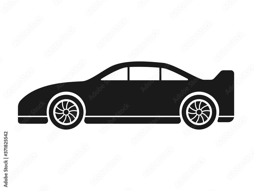 スポーツカーのアイコンイラスト スポーツカーのアイコンイラスト