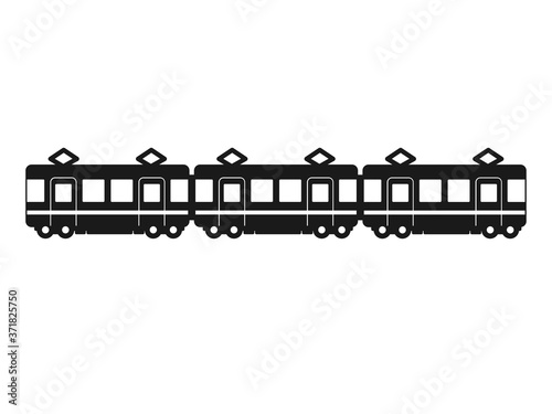 電車のシルエットアイコン