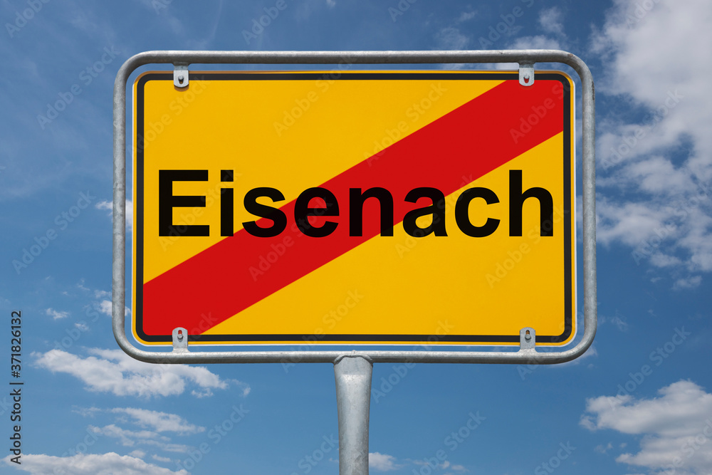Fototapeta premium Ortstafel Eisenach