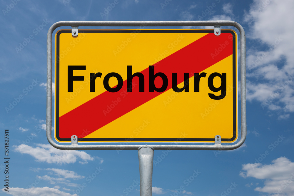 Fototapeta premium Ortstafel Frohburg