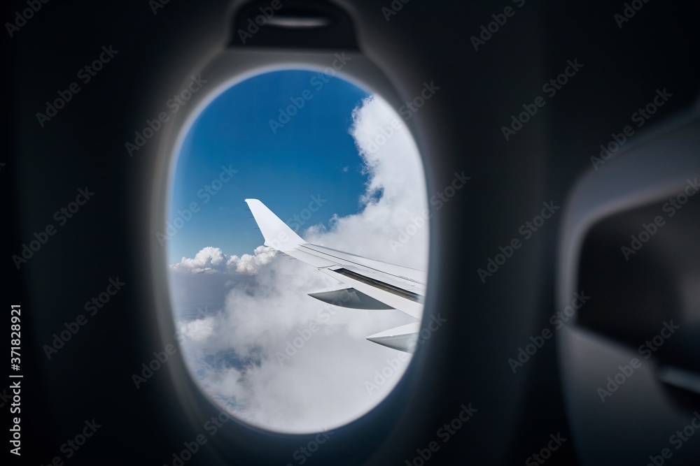 View from airplane window View from airplane window