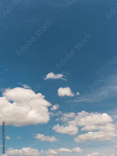 Blue sky with clouds stock images.