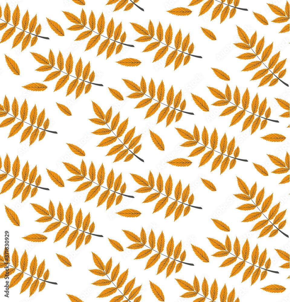 Tree leaves seamless pattern. Tree leaves seamless pattern.