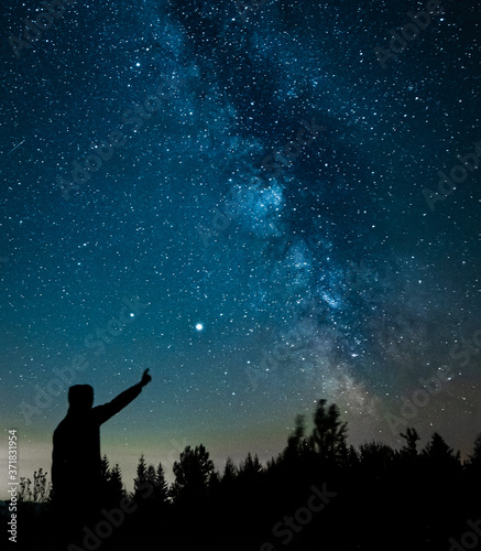 Milky way on White Cross biely kriz