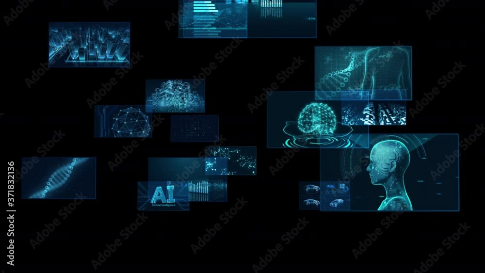 Digital Network Technology AI 5G data communication concepts background. Digital Network Technology AI 5G data communication concepts background.