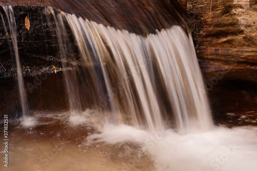 Waterfall in the Left Fork North Creek  Zion National Park