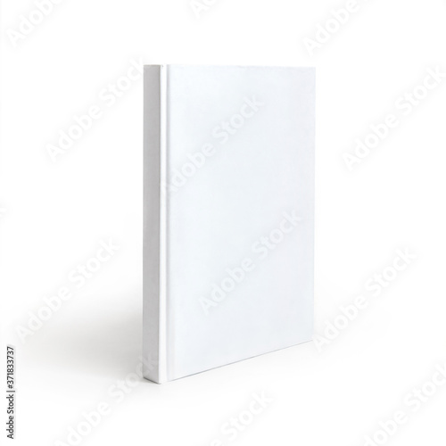 Book cover mockup on a white background. Blank cover book