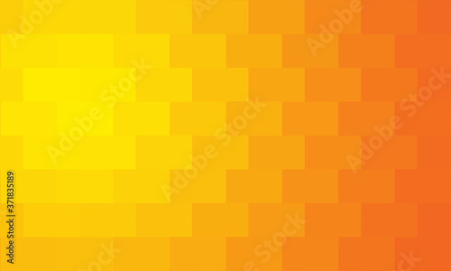 Orange background. A geometric background where yellow turns to red. Texture of the rectangles of different colors. Screensaver made of bright orange premangles. Yellow to red gradient.