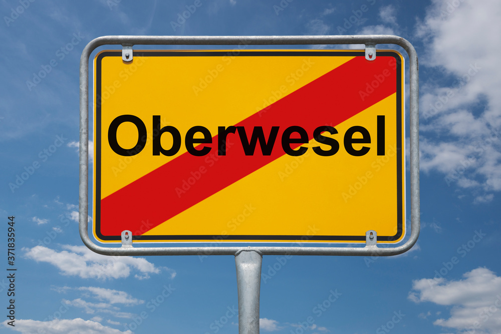 Fototapeta premium Ortstafel Oberwesel