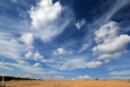 Field and clouds in the vicinity of the village of Avren (Bulgaria)