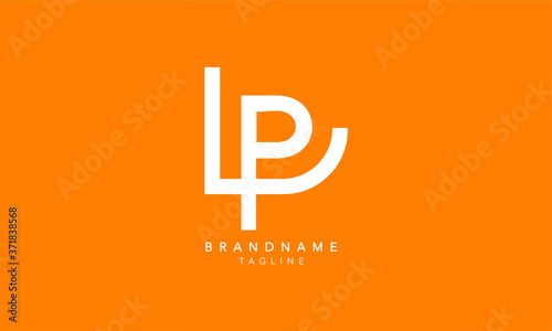 Alphabet letters Initials Monogram logo LP, PL, L and P 