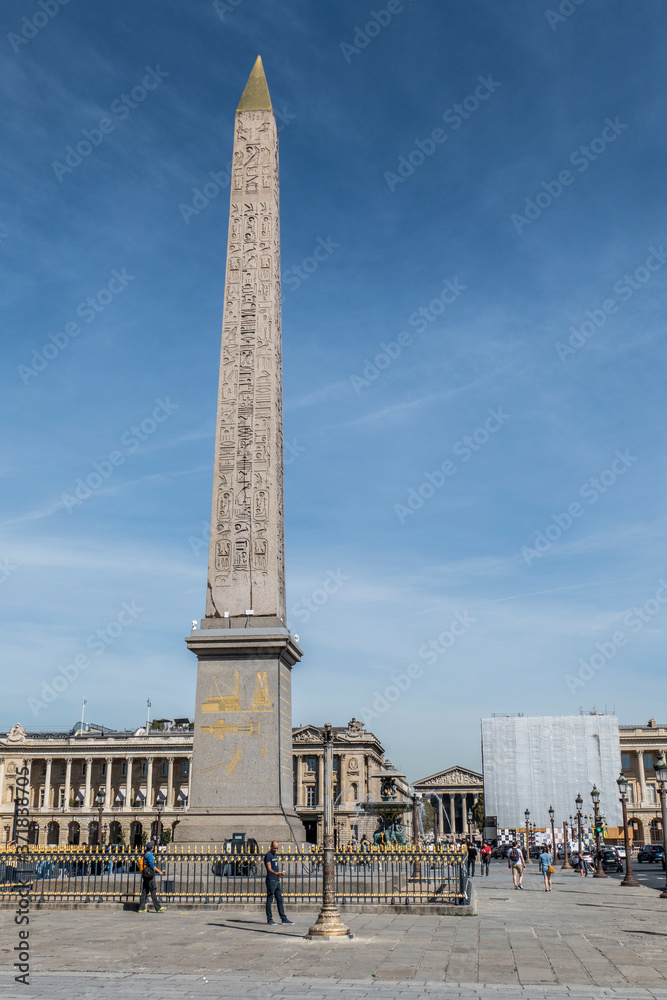 Obelisk in Place de la Concorde in Paris