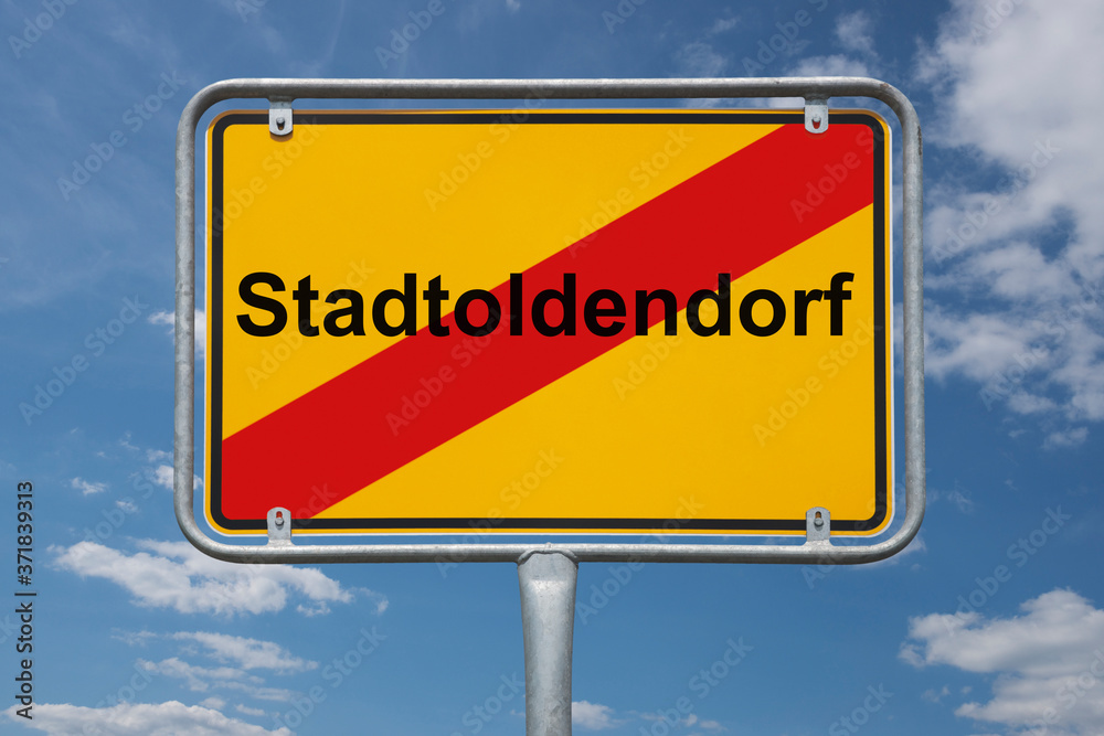 Fototapeta premium Ortstafel Stadtoldendorf