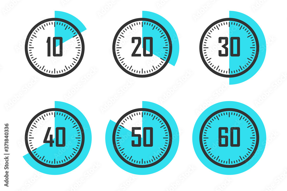 Timer and clock isolated set icons. Stopwatch icons template for your business project. Vector illustration. Timer and clock isolated set icons. Stopwatch icons template for your business project. Vector illustration.