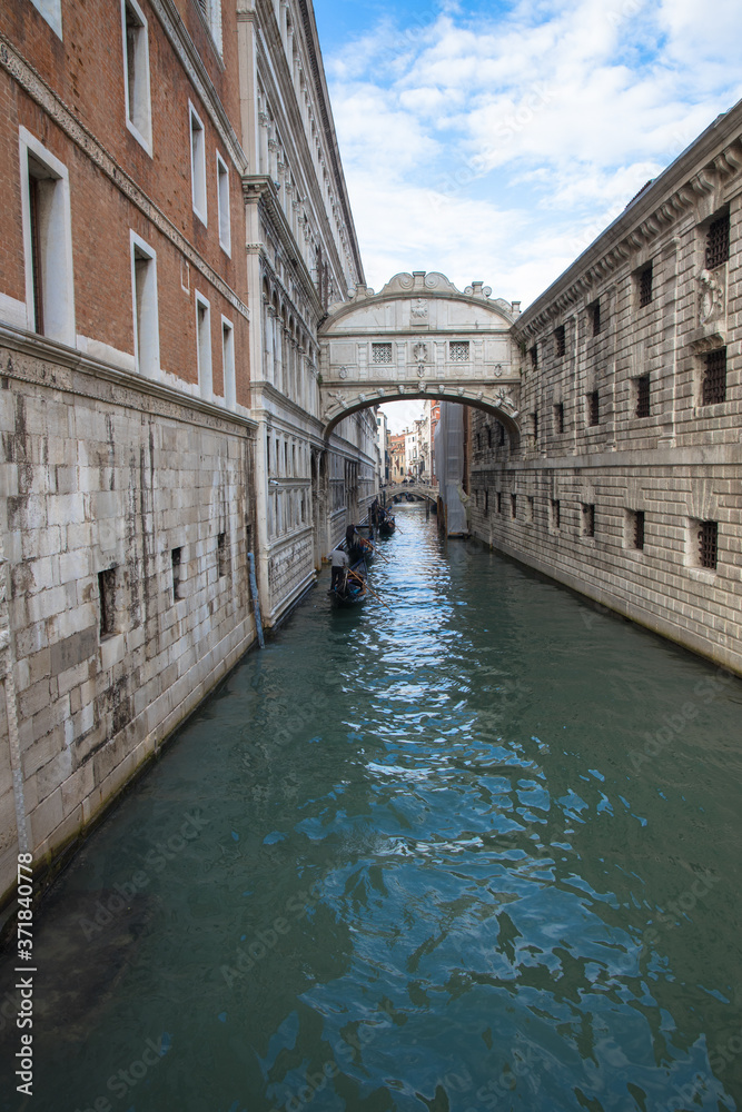 View of the Bridge of Sighs, Venice Italy
