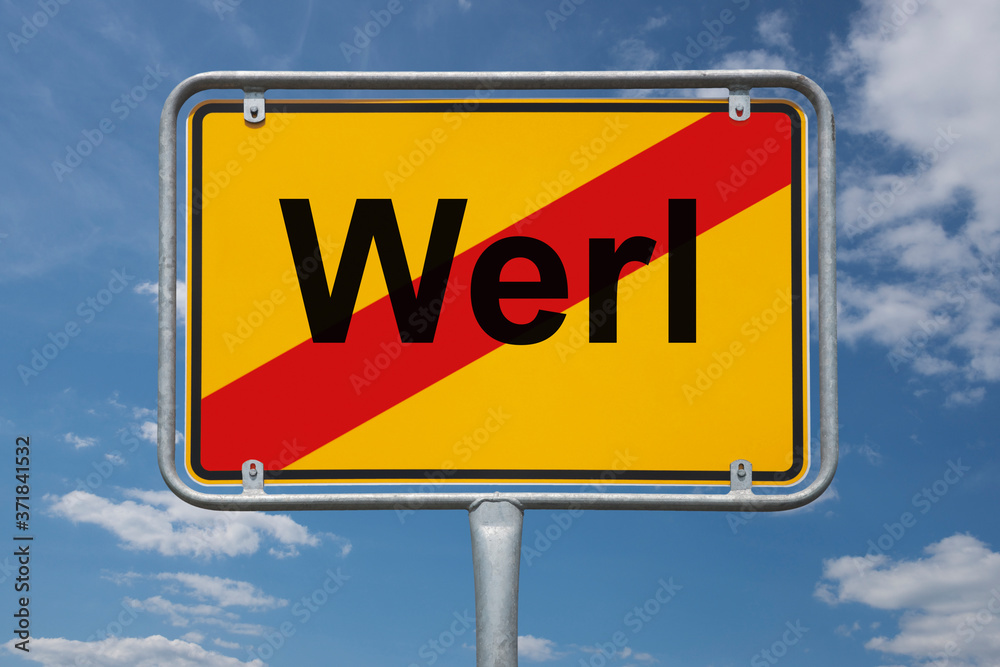 Fototapeta premium Ortstafel Werl