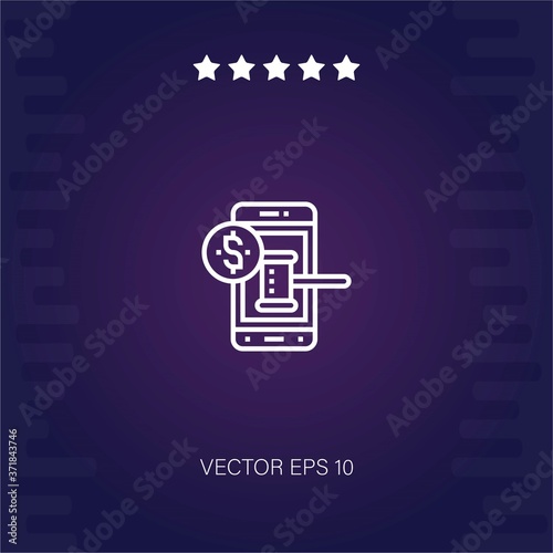 auction vector icon modern illustration