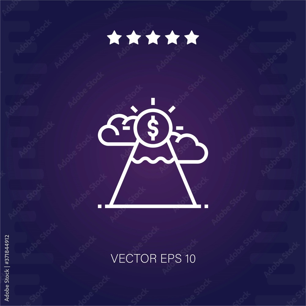 goal vector icon modern illustration