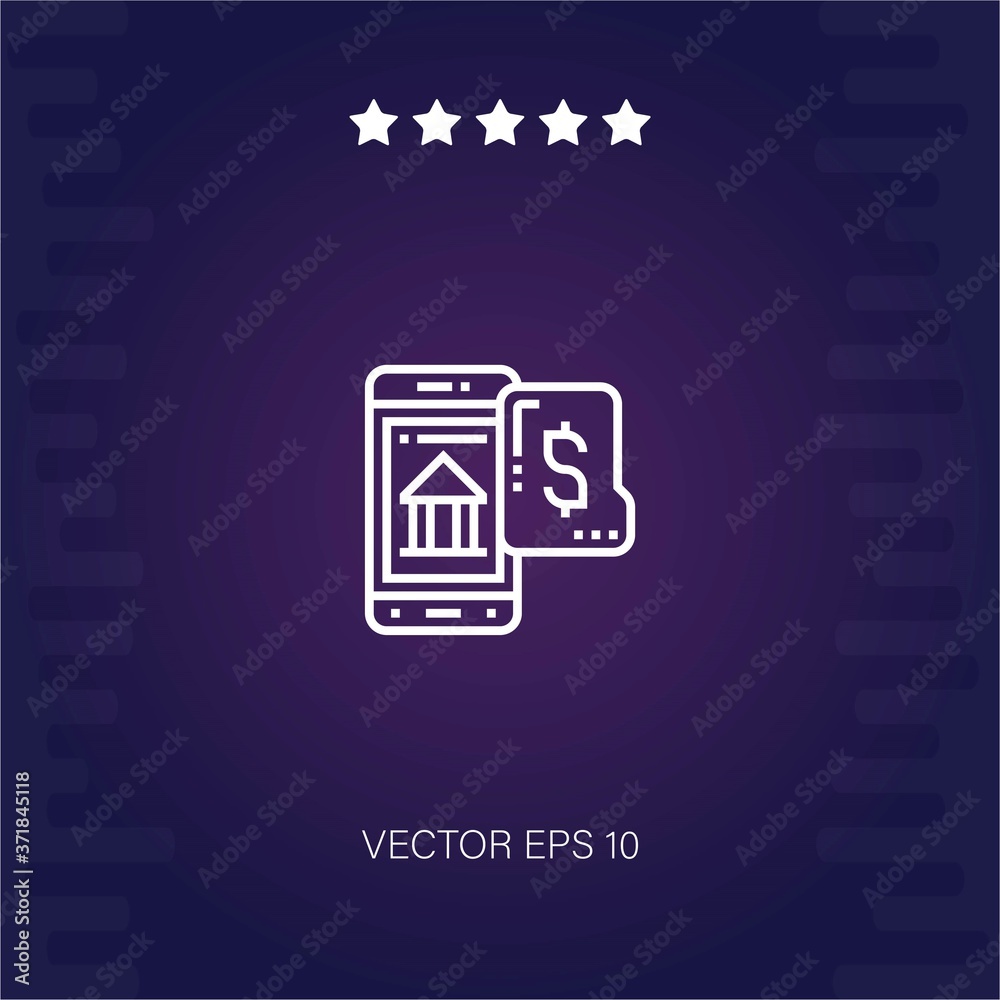 online banking vector icon modern illustration online banking vector icon modern illustration