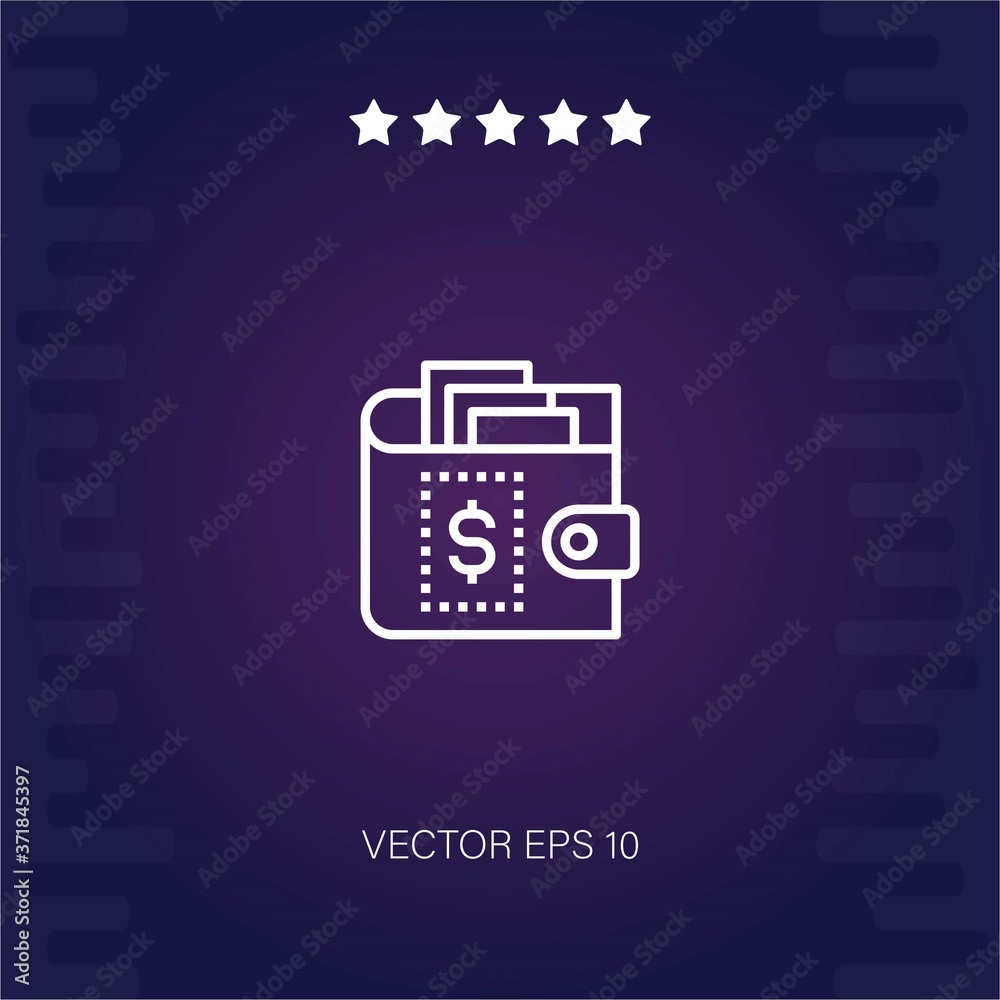 wallet vector icon modern illustration wallet vector icon modern illustration