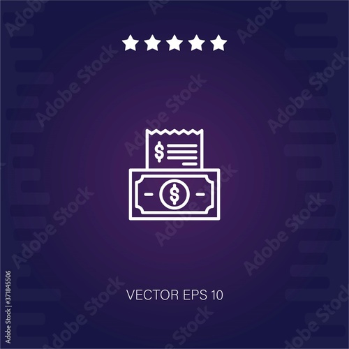 bill vector icon modern illustration