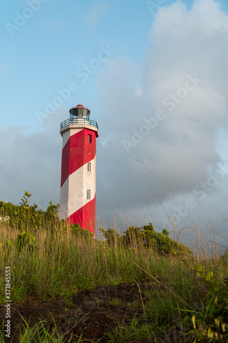 Beautiful lighthouse on a hill
