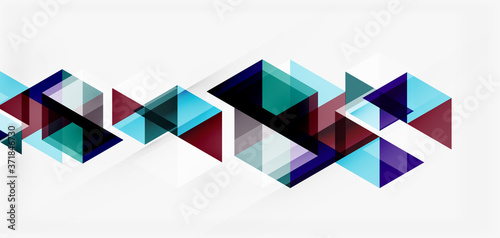 Geometric abstract background, mosaic triangle and hexagon shapes. Trendy abstract layout template for business or technology presentation, internet poster or web brochure cover, wallpaper