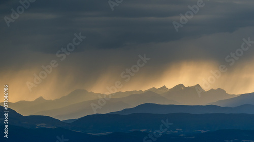 Dramatic sky over mountains, Spain