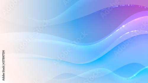 Wavy pink and blue soft background © ornitozavr