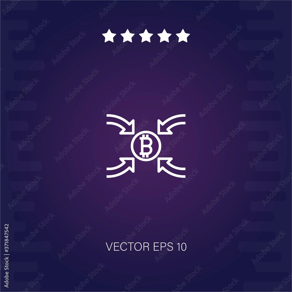 Centralized vector icon modern illustration Centralized vector icon modern illustration