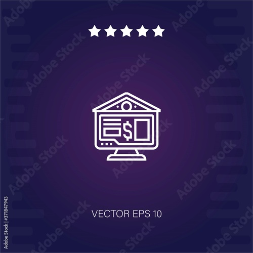 online banking vector icon modern illustration
