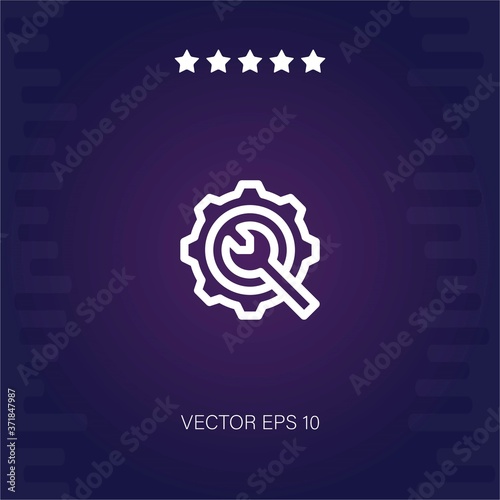 settings vector icon modern illustration