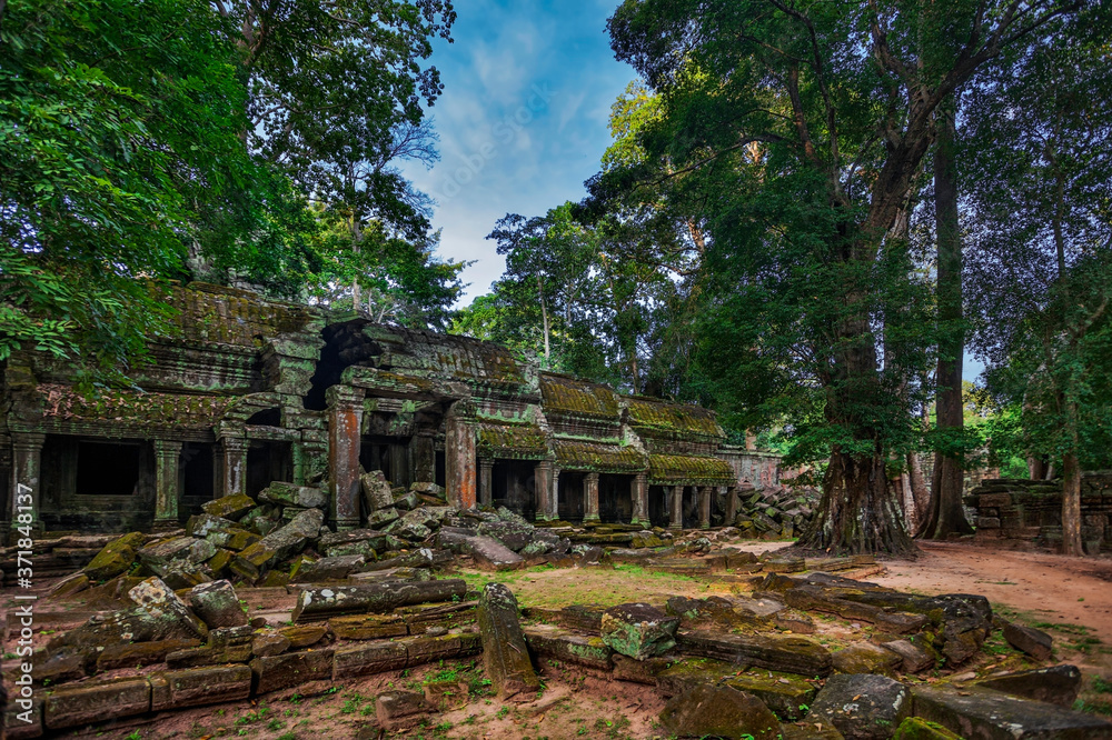 Ancient buddhist khmer temple in Angkor Wat complex Ancient buddhist khmer temple in Angkor Wat complex