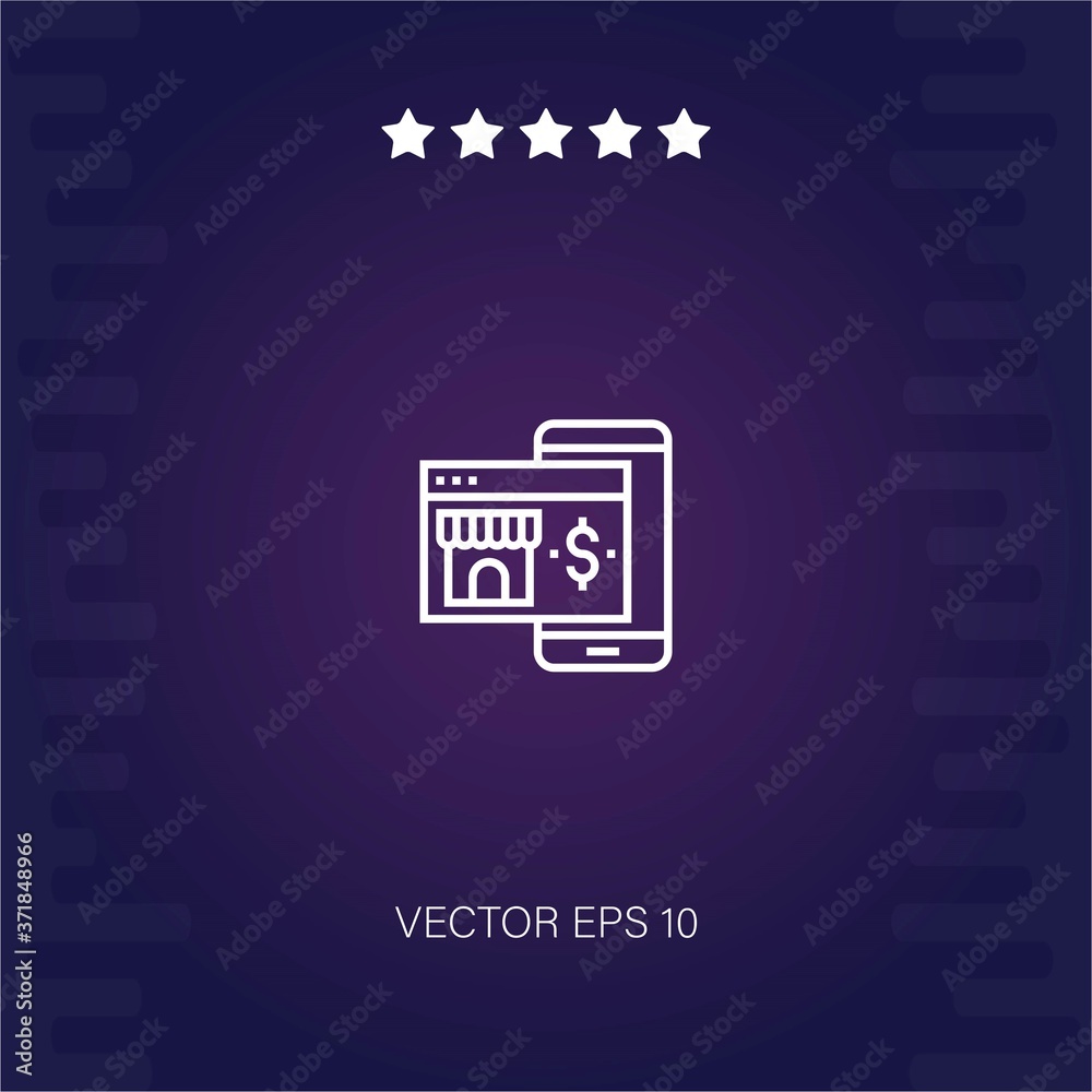 online business vector icon modern illustration online business vector icon modern illustration