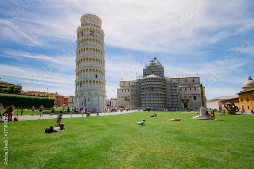 PISA, ITALY - JUNE 27, 2015: Leaning tower of Pisa, Italy